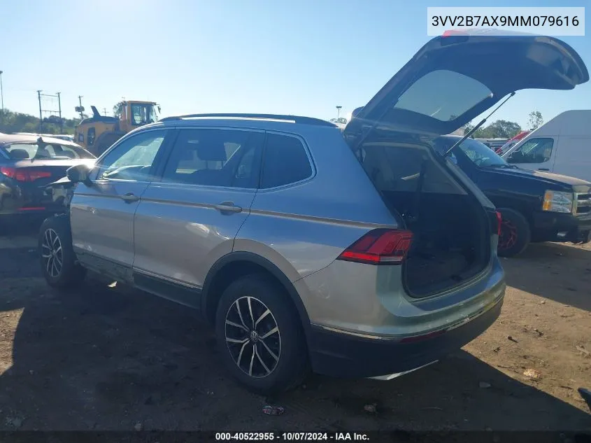 2021 Volkswagen Tiguan Se/Se R-Line Black/Sel VIN: 3VV2B7AX9MM079616 Lot: 40522955