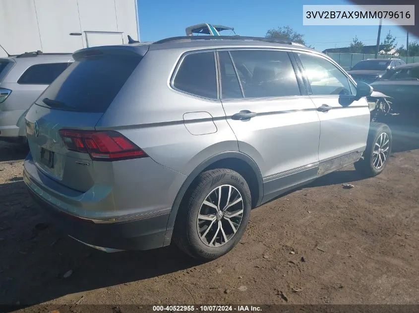 2021 Volkswagen Tiguan Se/Se R-Line Black/Sel VIN: 3VV2B7AX9MM079616 Lot: 40522955