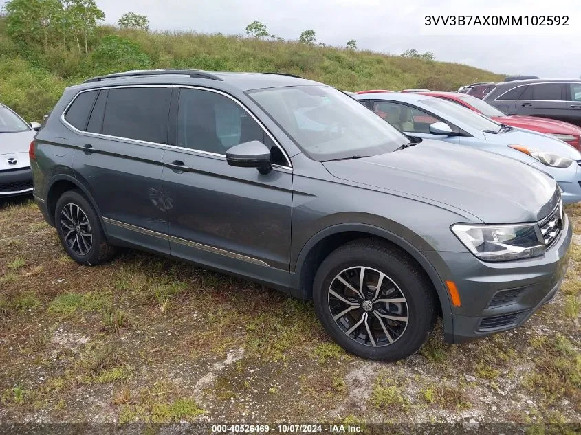 2021 Volkswagen Tiguan 2.0T Se/2.0T Se R-Line Black/2.0T Sel VIN: 3VV3B7AX0MM102592 Lot: 40526469