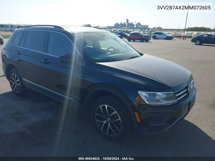 2021 Volkswagen Tiguan 2.0T Se/2.0T Se R-Line Black/2.0T Sel VIN: 3VV2B7AX2MM072605 Lot: 40534633