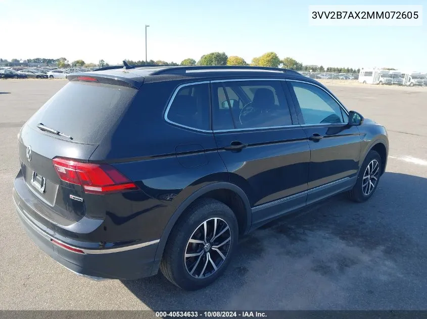 2021 Volkswagen Tiguan 2.0T Se/2.0T Se R-Line Black/2.0T Sel VIN: 3VV2B7AX2MM072605 Lot: 40534633