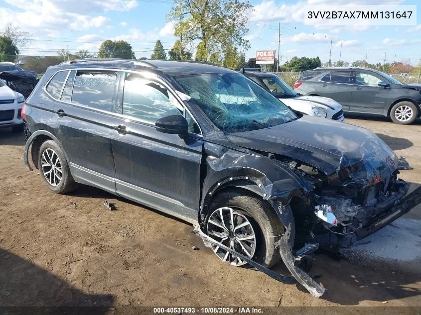 2021 Volkswagen Tiguan 2.0T Se/2.0T Se R-Line Black/2.0T Sel VIN: 3VV2B7AX7MM131647 Lot: 40537493