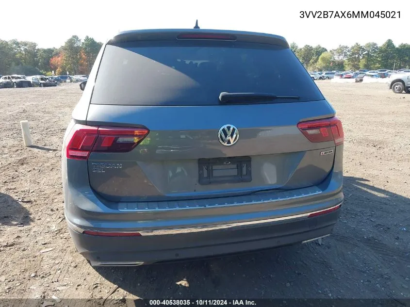 2021 Volkswagen Tiguan 2.0T Se/2.0T Se R-Line Black/2.0T Sel VIN: 3VV2B7AX6MM045021 Lot: 40538035