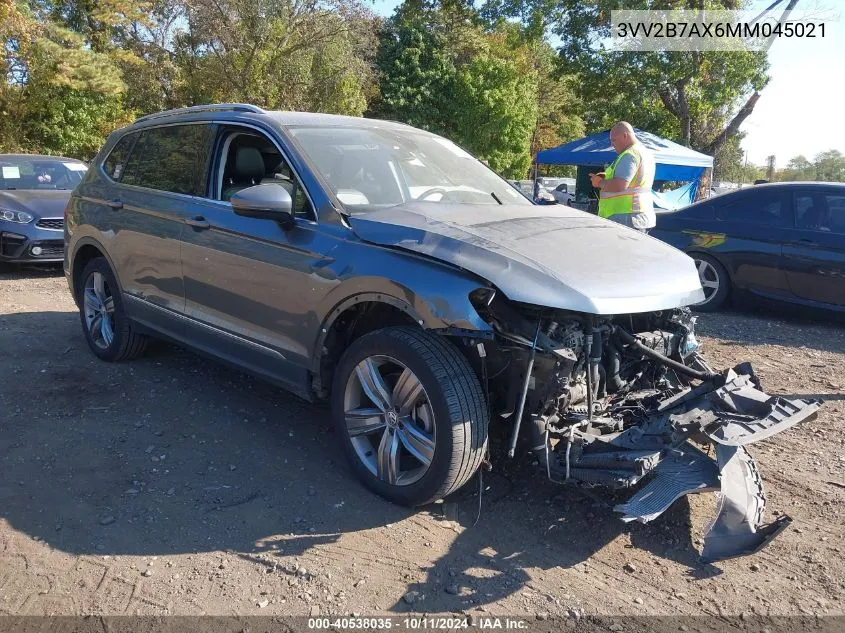 2021 Volkswagen Tiguan 2.0T Se/2.0T Se R-Line Black/2.0T Sel VIN: 3VV2B7AX6MM045021 Lot: 40538035