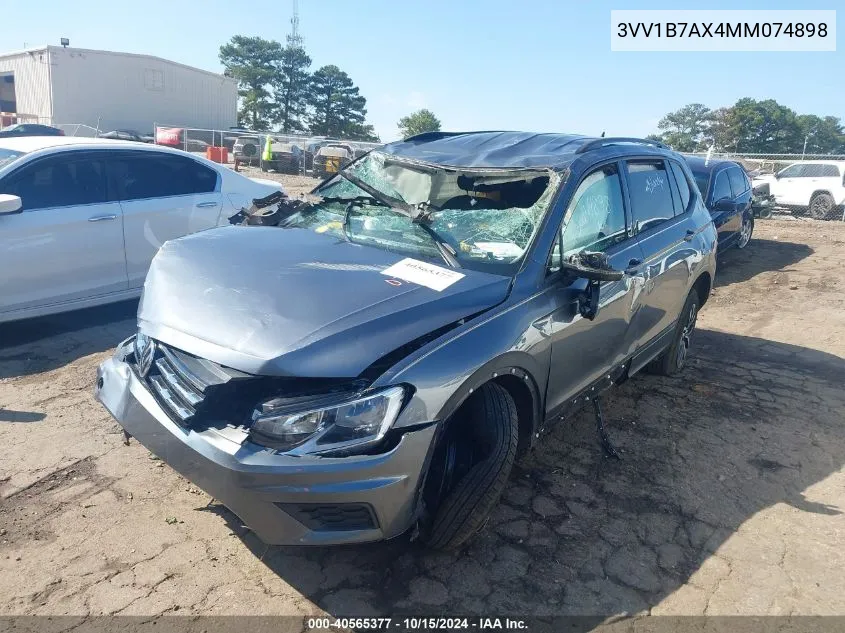 2021 Volkswagen Tiguan 2.0T S VIN: 3VV1B7AX4MM074898 Lot: 40565377