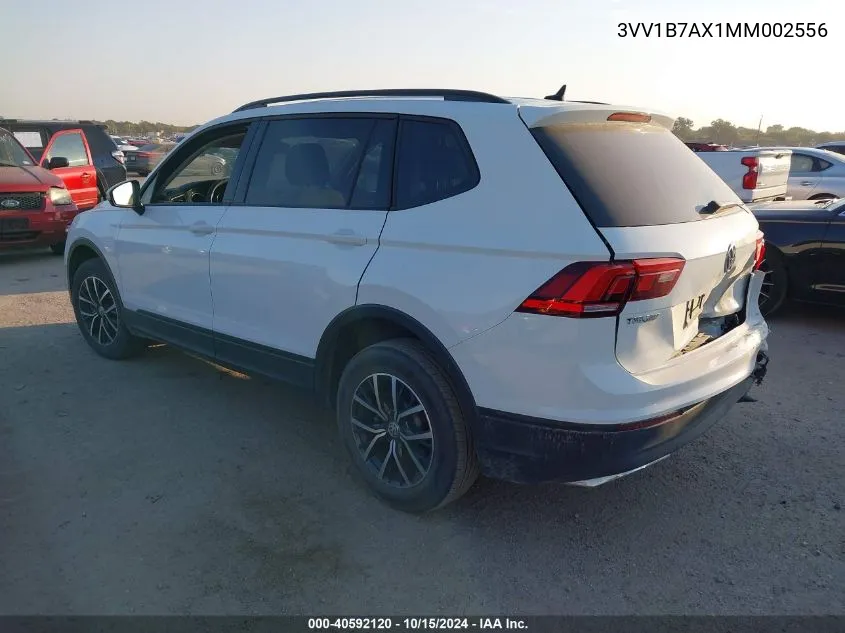 2021 Volkswagen Tiguan S VIN: 3VV1B7AX1MM002556 Lot: 40592120