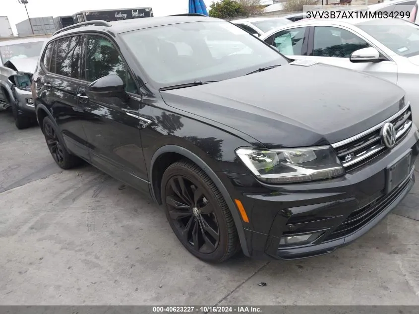 2021 Volkswagen Tiguan 2.0T Se/2.0T Se R-Line Black/2.0T Sel VIN: 3VV3B7AX1MM034299 Lot: 40623227