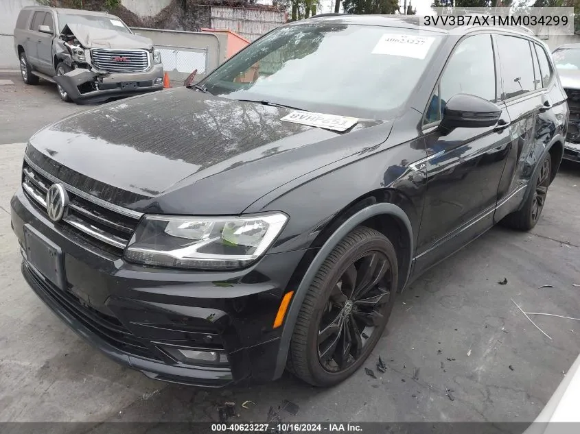 2021 Volkswagen Tiguan 2.0T Se/2.0T Se R-Line Black/2.0T Sel VIN: 3VV3B7AX1MM034299 Lot: 40623227