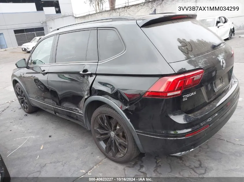 2021 Volkswagen Tiguan 2.0T Se/2.0T Se R-Line Black/2.0T Sel VIN: 3VV3B7AX1MM034299 Lot: 40623227