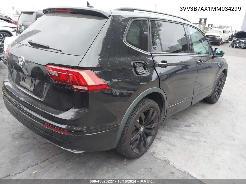 2021 Volkswagen Tiguan 2.0T Se/2.0T Se R-Line Black/2.0T Sel VIN: 3VV3B7AX1MM034299 Lot: 40623227