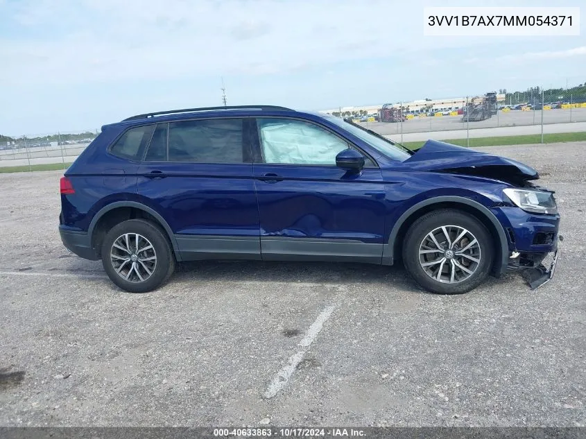 2021 Volkswagen Tiguan S VIN: 3VV1B7AX7MM054371 Lot: 40633863