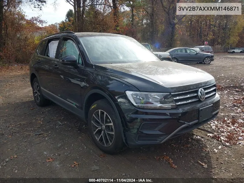 2021 Volkswagen Tiguan Se/Se R-Line Black/Sel VIN: 3VV2B7AXXMM146871 Lot: 40702114