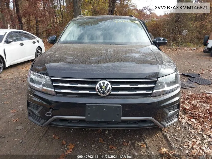 2021 Volkswagen Tiguan Se/Se R-Line Black/Sel VIN: 3VV2B7AXXMM146871 Lot: 40702114