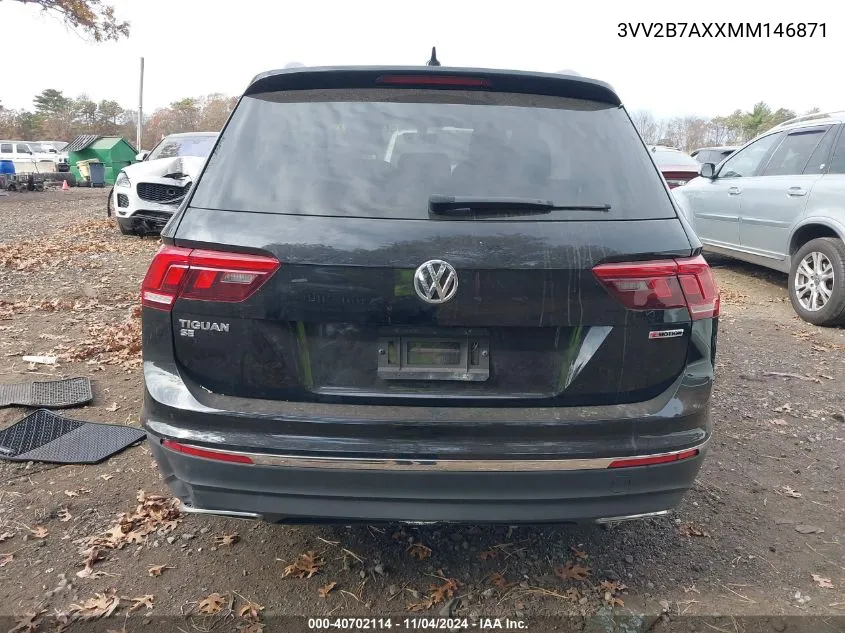 2021 Volkswagen Tiguan Se/Se R-Line Black/Sel VIN: 3VV2B7AXXMM146871 Lot: 40702114