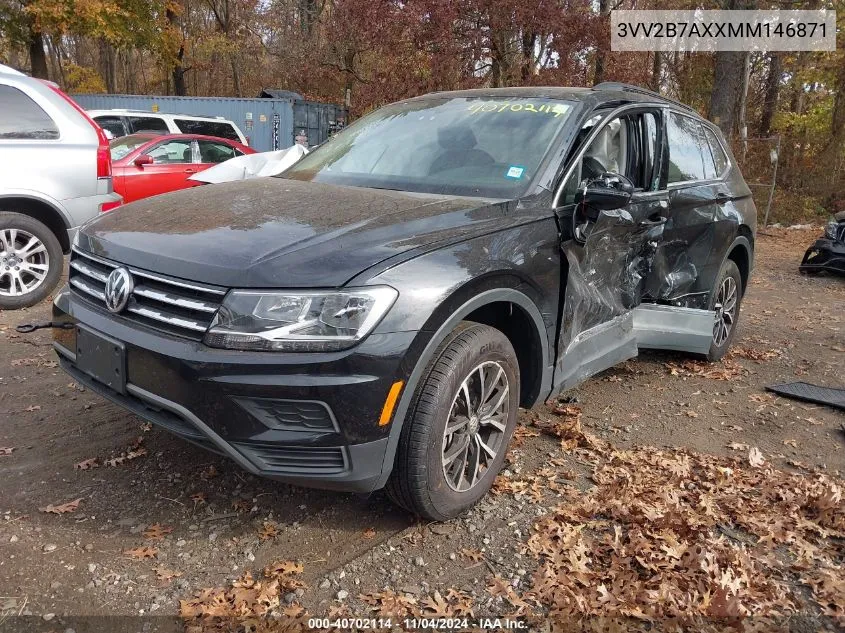 2021 Volkswagen Tiguan Se/Se R-Line Black/Sel VIN: 3VV2B7AXXMM146871 Lot: 40702114