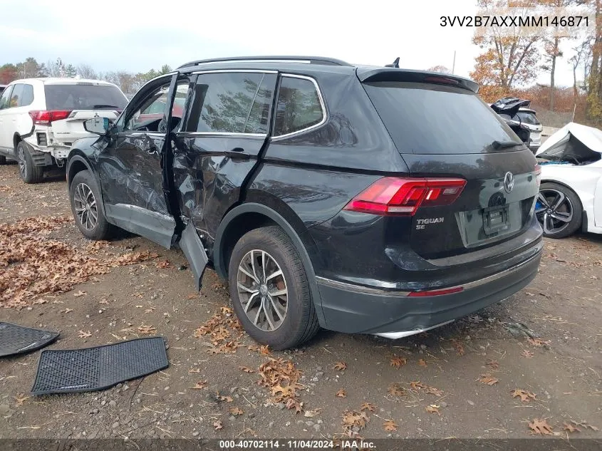 2021 Volkswagen Tiguan Se/Se R-Line Black/Sel VIN: 3VV2B7AXXMM146871 Lot: 40702114