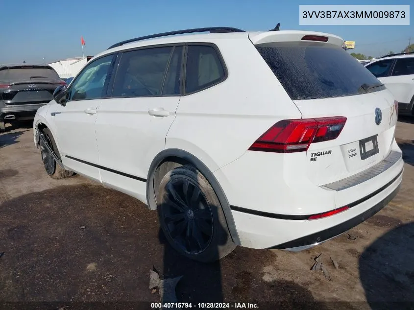 2021 Volkswagen Tiguan 2.0T Se/2.0T Se R-Line Black/2.0T Sel VIN: 3VV3B7AX3MM009873 Lot: 40715794