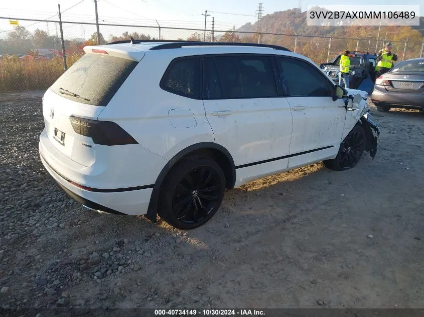 2021 Volkswagen Tiguan 2.0T Se/2.0T Se R-Line Black/2.0T Sel VIN: 3VV2B7AX0MM106489 Lot: 40734149