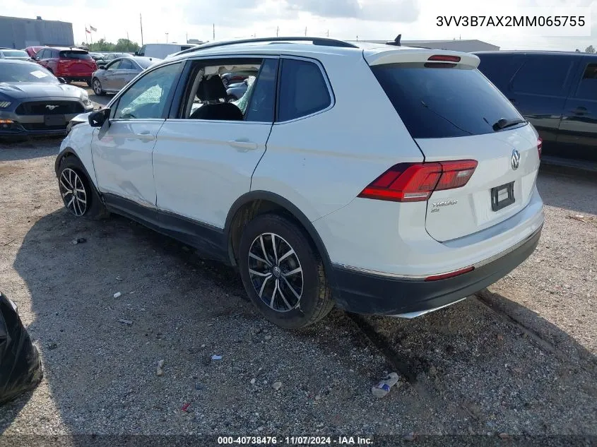 2021 Volkswagen Tiguan 2.0T Se/2.0T Se R-Line Black/2.0T Sel VIN: 3VV3B7AX2MM065755 Lot: 40738476