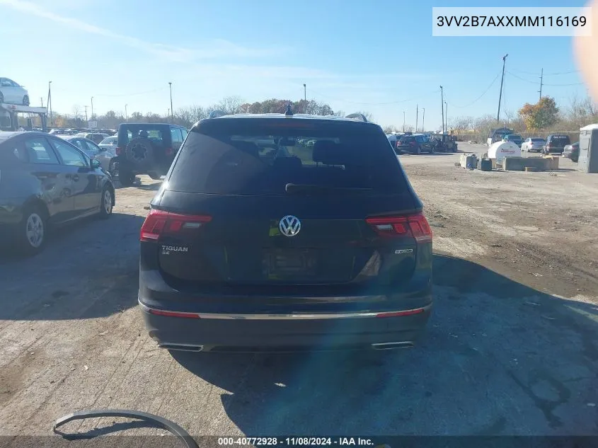 2021 Volkswagen Tiguan 2.0T Se/2.0T Se R-Line Black/2.0T Sel VIN: 3VV2B7AXXMM116169 Lot: 40772928