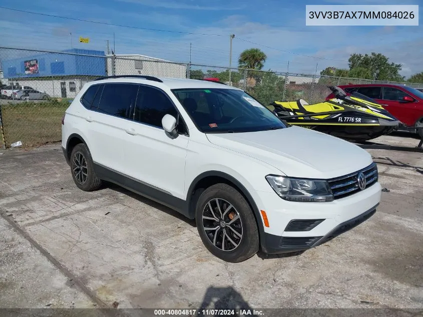 2021 Volkswagen Tiguan 2.0T Se/2.0T Se R-Line Black/2.0T Sel VIN: 3VV3B7AX7MM084026 Lot: 40804817