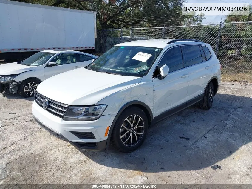 2021 Volkswagen Tiguan 2.0T Se/2.0T Se R-Line Black/2.0T Sel VIN: 3VV3B7AX7MM084026 Lot: 40804817