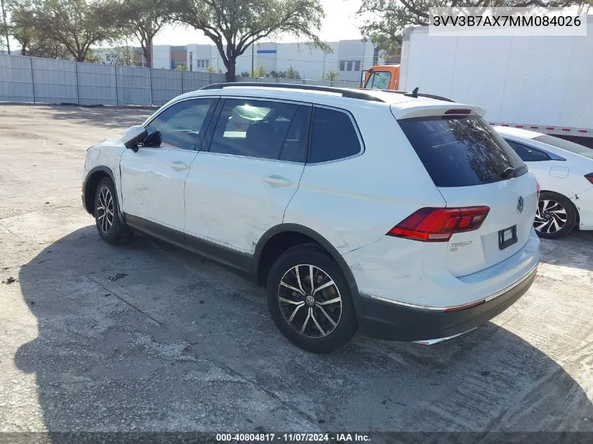 2021 Volkswagen Tiguan 2.0T Se/2.0T Se R-Line Black/2.0T Sel VIN: 3VV3B7AX7MM084026 Lot: 40804817