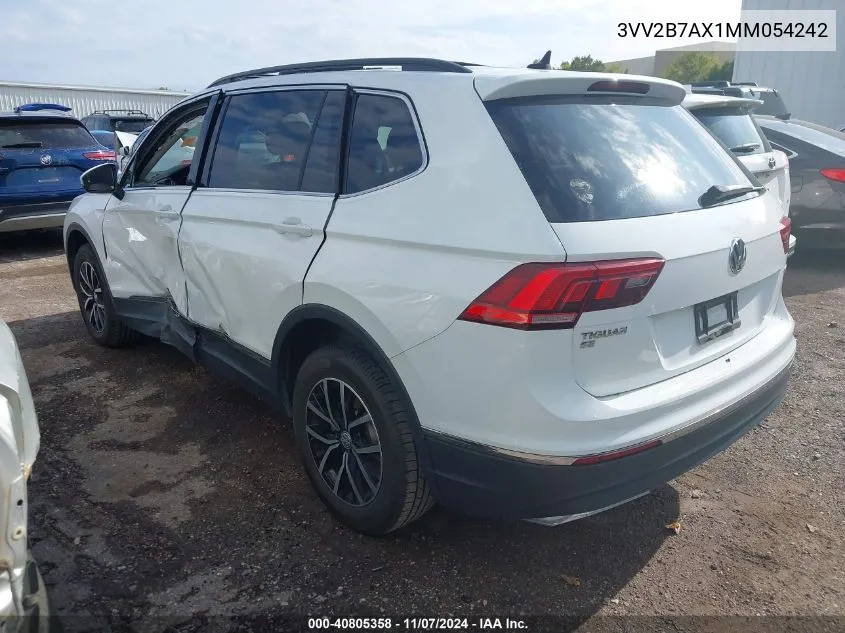 2021 Volkswagen Tiguan 2.0T Se/2.0T Se R-Line Black/2.0T Sel VIN: 3VV2B7AX1MM054242 Lot: 40805358