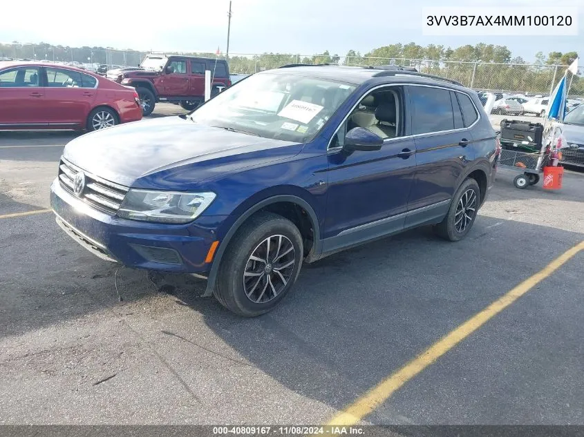 2021 Volkswagen Tiguan 2.0T Se/2.0T Se R-Line Black/2.0T Sel VIN: 3VV3B7AX4MM100120 Lot: 40809167