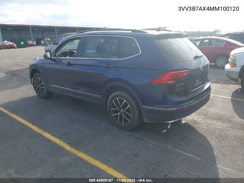 2021 Volkswagen Tiguan 2.0T Se/2.0T Se R-Line Black/2.0T Sel VIN: 3VV3B7AX4MM100120 Lot: 40809167