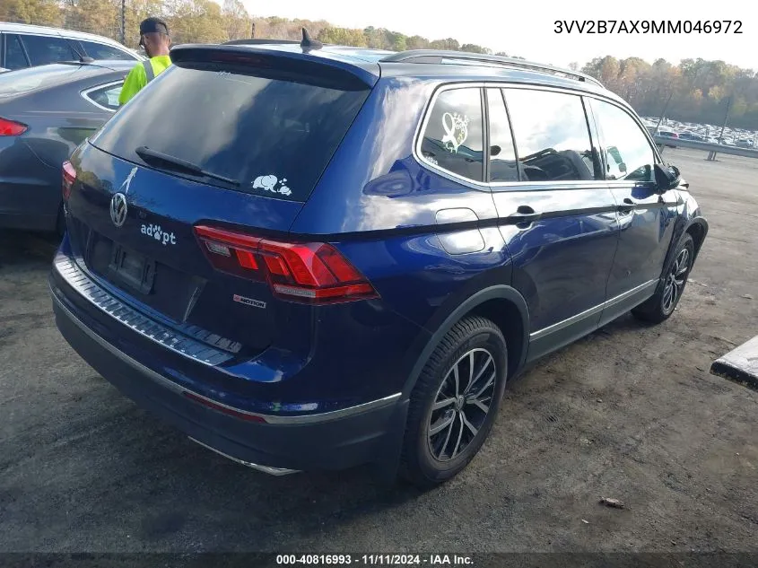 2021 Volkswagen Tiguan 2.0T Se/2.0T Se R-Line Black/2.0T Sel VIN: 3VV2B7AX9MM046972 Lot: 40816993