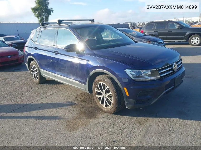 2021 Volkswagen Tiguan 2.0T Se/2.0T Se R-Line Black/2.0T Sel VIN: 3VV2B7AX9MM014099 Lot: 40824510