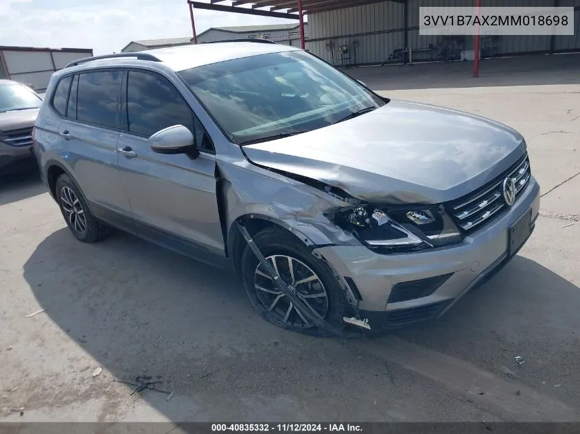 2021 Volkswagen Tiguan 2.0T S VIN: 3VV1B7AX2MM018698 Lot: 40835332