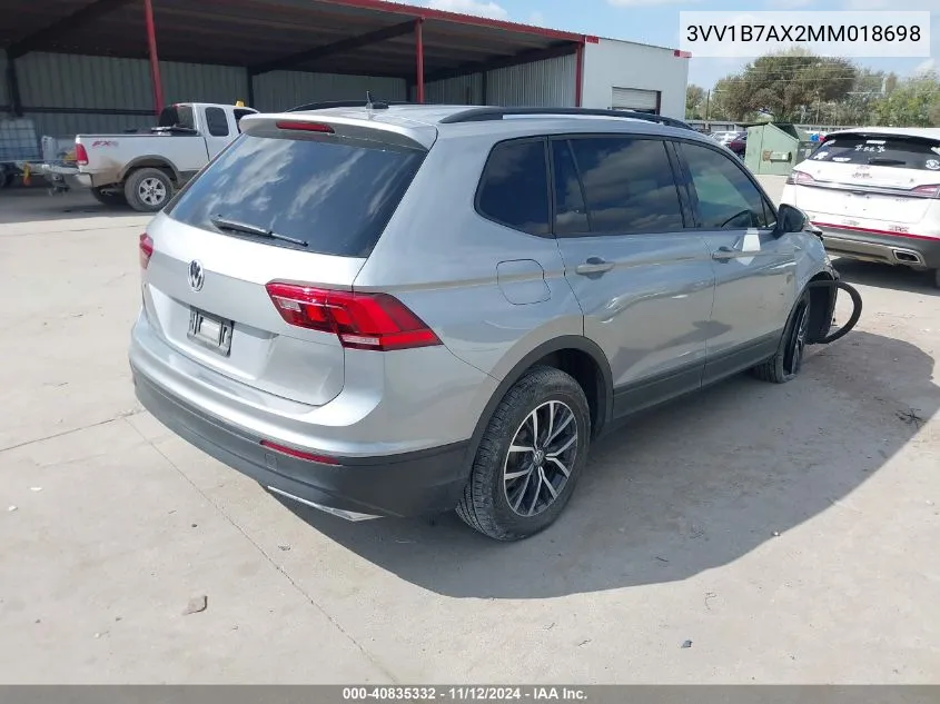 2021 Volkswagen Tiguan 2.0T S VIN: 3VV1B7AX2MM018698 Lot: 40835332