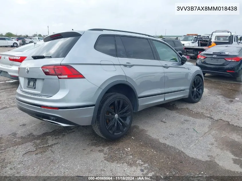 2021 Volkswagen Tiguan 2.0T Se/2.0T Se R-Line Black/2.0T Sel VIN: 3VV3B7AX8MM018438 Lot: 40869564