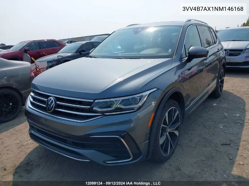 2022 Volkswagen Tiguan VIN: 3VV4B7AX1NM146168 Lot: 12099124