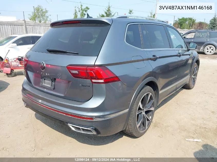 2022 Volkswagen Tiguan VIN: 3VV4B7AX1NM146168 Lot: 12099124