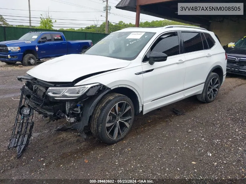 2022 Volkswagen Tiguan 2.0T Sel R-Line VIN: 3VV4B7AX5NM008505 Lot: 39463602