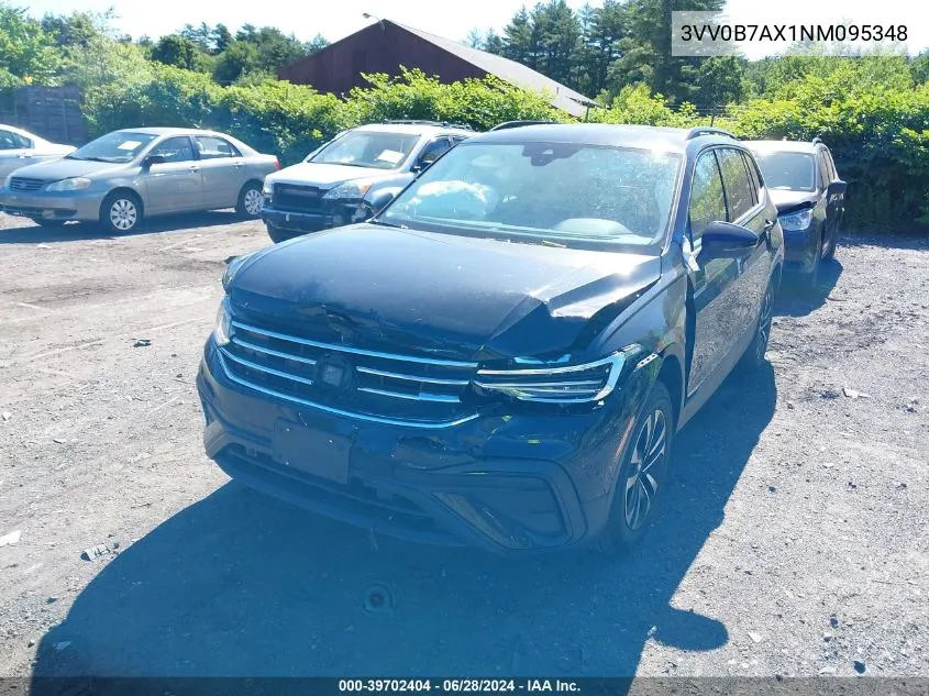 2022 Volkswagen Tiguan 2.0T S VIN: 3VV0B7AX1NM095348 Lot: 39702404