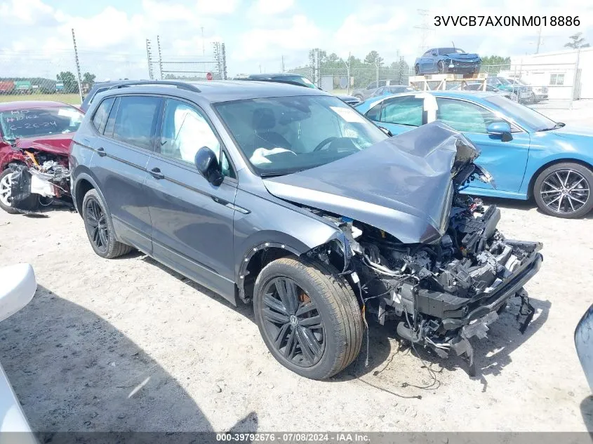 2022 Volkswagen Tiguan 2.0T Se R-Line Black VIN: 3VVCB7AX0NM018886 Lot: 39792676