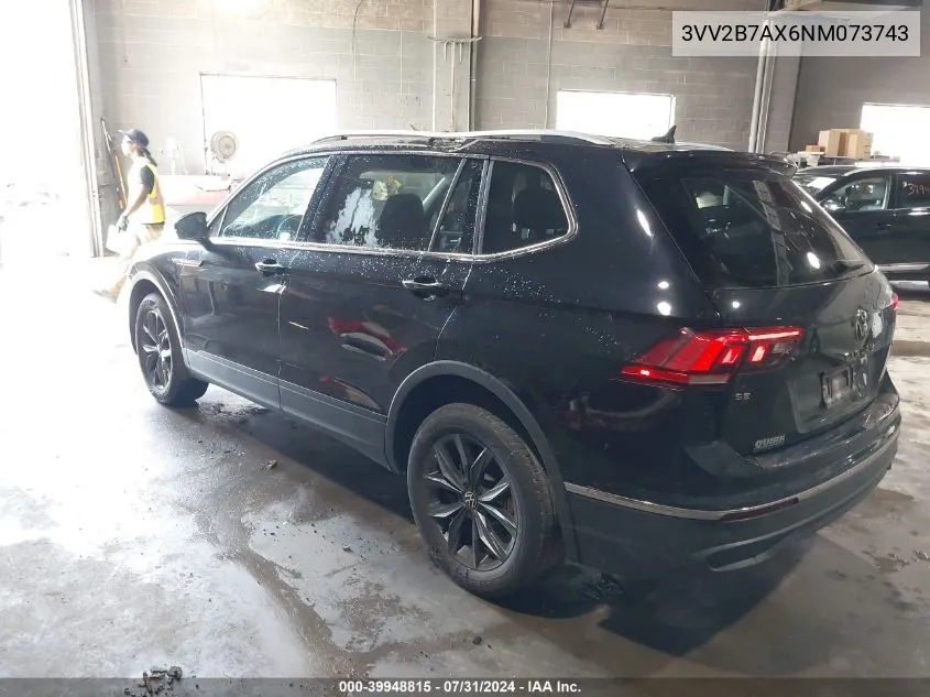 2022 Volkswagen Tiguan 2.0T Se VIN: 3VV2B7AX6NM073743 Lot: 39948815