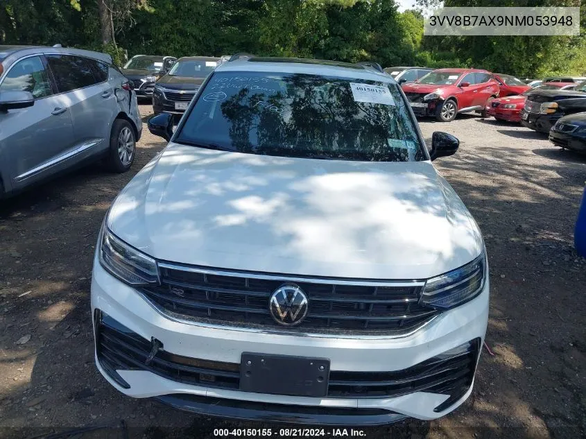 2022 Volkswagen Tiguan 2.0T Se R-Line Black VIN: 3VV8B7AX9NM053948 Lot: 40150155