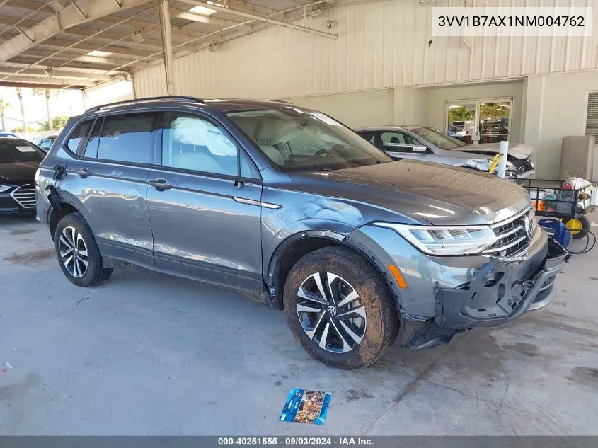 2022 Volkswagen Tiguan 2.0T S VIN: 3VV1B7AX1NM004762 Lot: 40251555