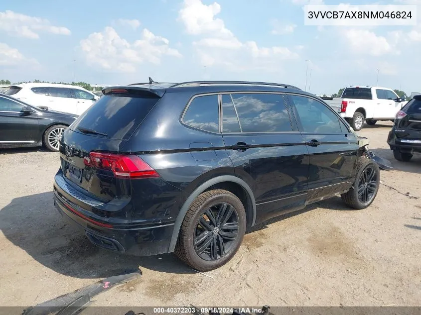 2022 Volkswagen Tiguan 2.0T Se R-Line Black VIN: 3VVCB7AX8NM046824 Lot: 40372203