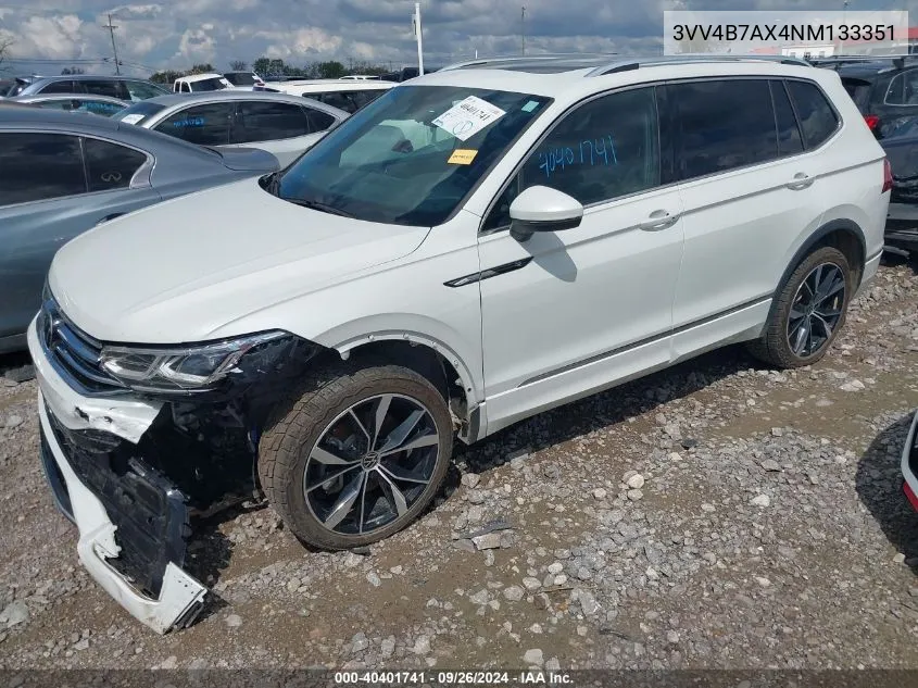 2022 Volkswagen Tiguan 2.0T Sel R-Line VIN: 3VV4B7AX4NM133351 Lot: 40401741