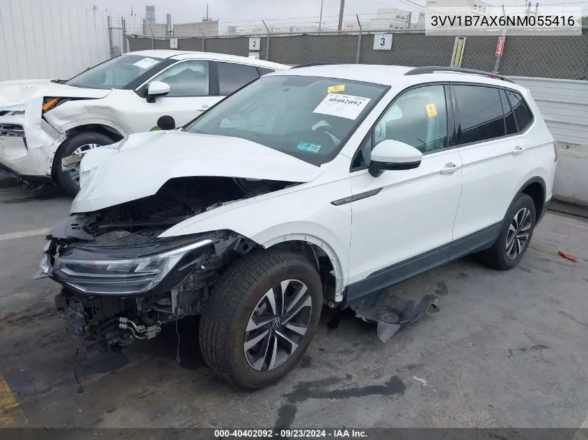 2022 Volkswagen Tiguan S VIN: 3VV1B7AX6NM055416 Lot: 40402092