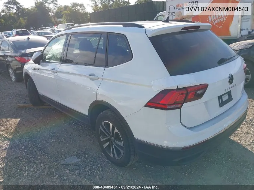 2022 Volkswagen Tiguan 2.0T S VIN: 3VV1B7AX0NM004543 Lot: 40409461