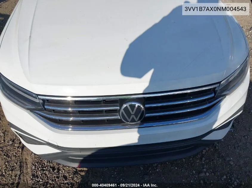 2022 Volkswagen Tiguan 2.0T S VIN: 3VV1B7AX0NM004543 Lot: 40409461