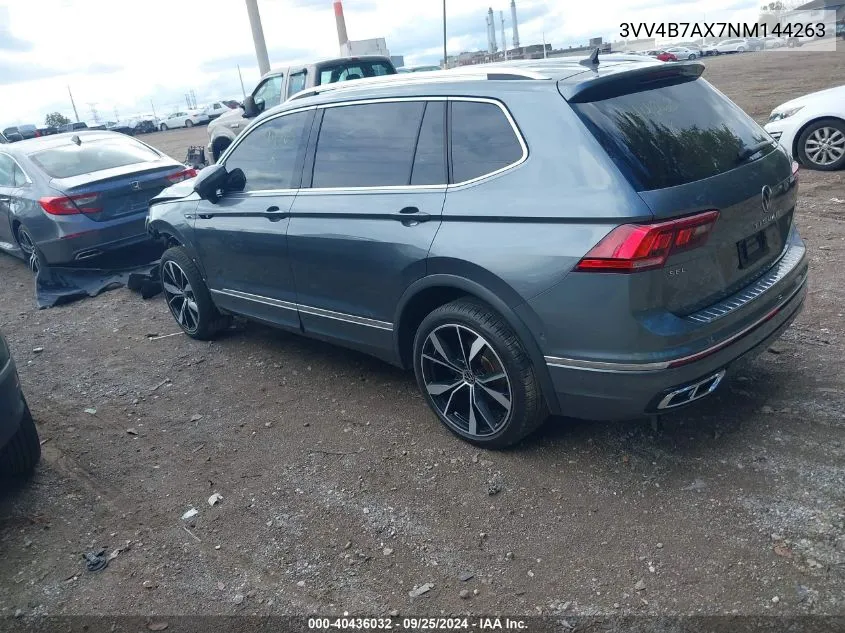 2022 Volkswagen Tiguan 2.0T Sel R-Line VIN: 3VV4B7AX7NM144263 Lot: 40436032