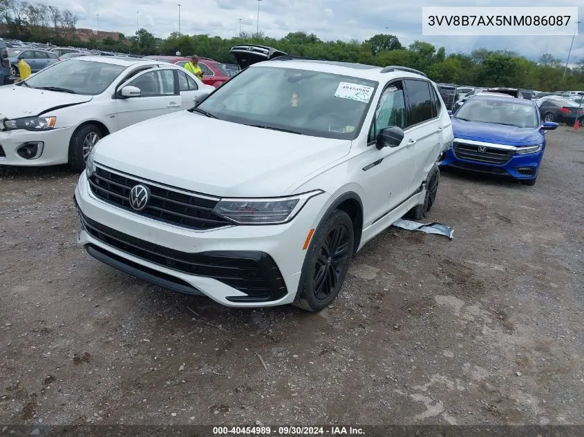 2022 Volkswagen Tiguan 2.0T Se R-Line Black VIN: 3VV8B7AX5NM086087 Lot: 40454989